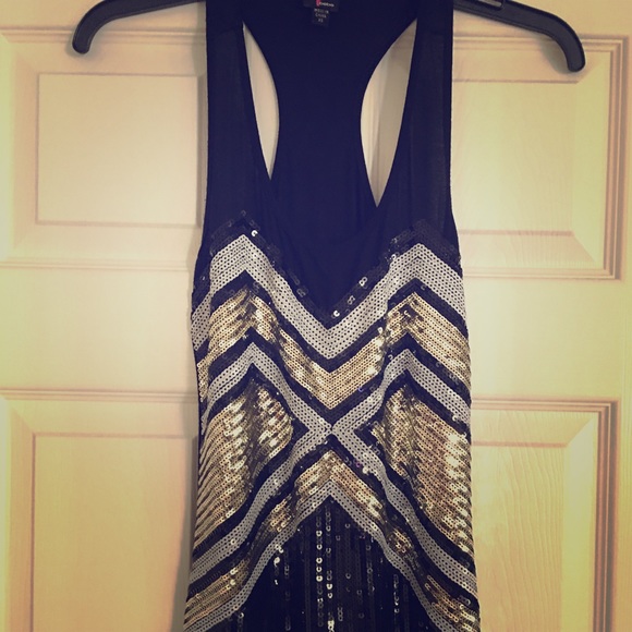 Bebe racer back tank top