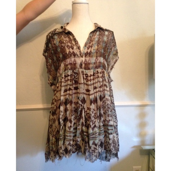 Free people empire extreme shirt dress