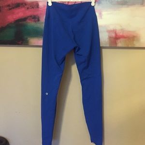 Blue lululemon high waisted Wunder Unders