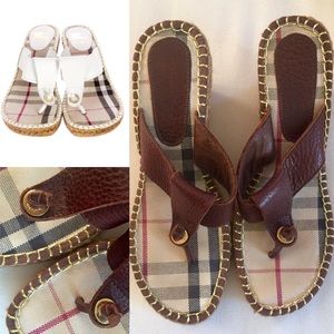 Burberry wedges leather Sz 6