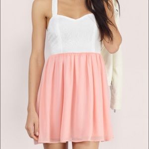 NWT Tobi Pink & White Colorblock Dress