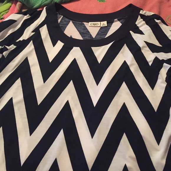 Navy and white chevron shirt
