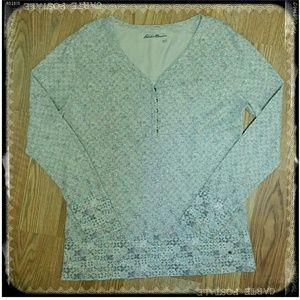 Eddie Bauer waffle henley