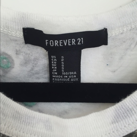 🎉HP🎉 Forever 21 White Cat Head Crop Top Tank - Picture 3 of 4