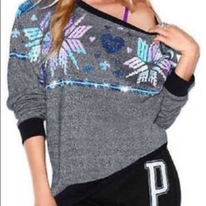 Rare pink bling sweater size XS (very oversized)