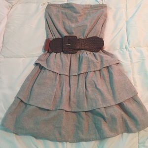 Papaya Strapless Dress