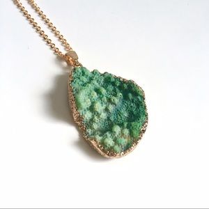 Gold-Plated Coral Pendant Necklace