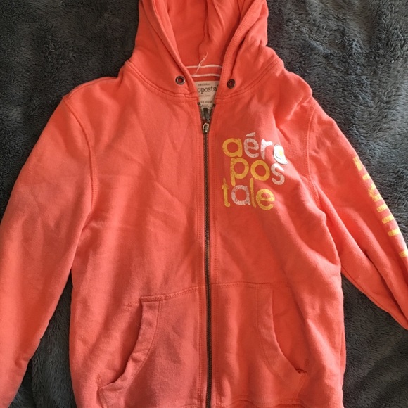 peach earopostale jacket/hoodie