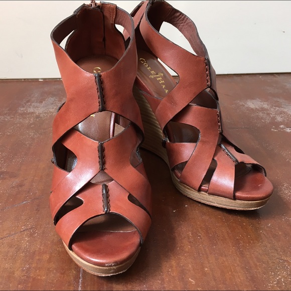 Cole Haan Air Kimry OT Wedge Sandals in Sequoia.