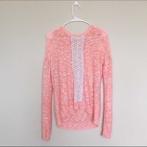 Pink laced sweater