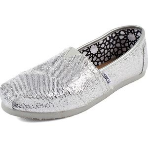 Silver glitter Toms