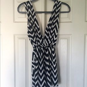 REDUCED Black & White Chevron Romper