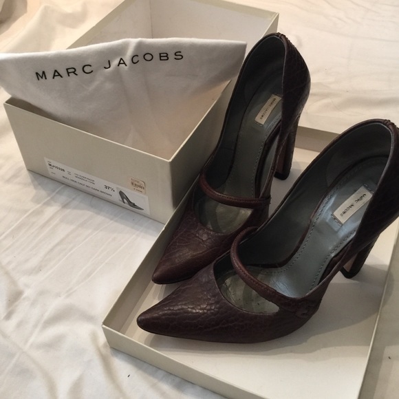 Brown leather Marc Jacobs heels - Picture 2 of 4