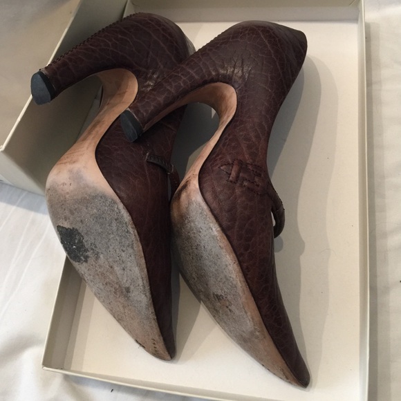 Brown leather Marc Jacobs heels - Picture 3 of 4