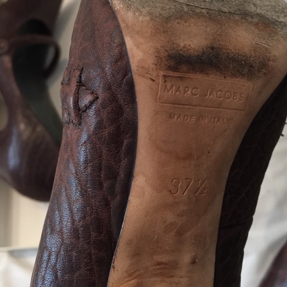 Brown leather Marc Jacobs heels - Picture 4 of 4