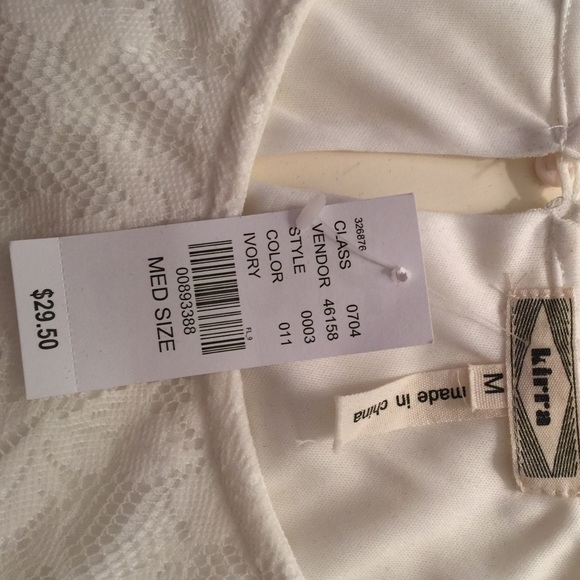 kirra white lace peplum crop top - Picture 4 of 4