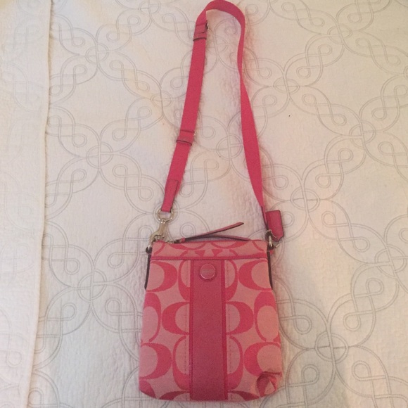 pink cross body coach bag