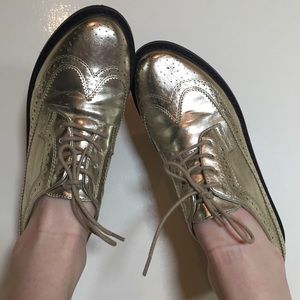 Gold Oxfords