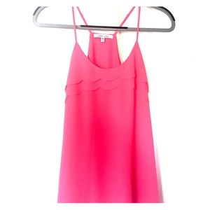 Peach Scalloped Tank Top