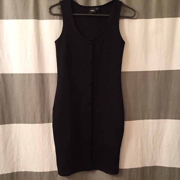 ASOS ribbed faux button up dress