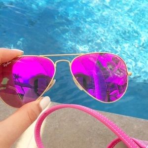 💖 👙(Authentic) Ray Ban Pink Aviators 55mm💖👙