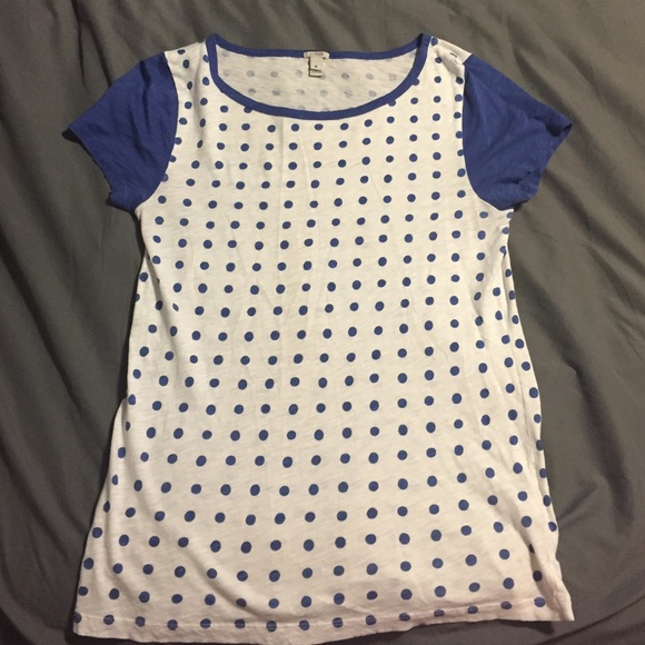 Blue polka dot JCREW shirt!