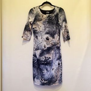 Bali 3/4 Sleeve Ocean Print Dress