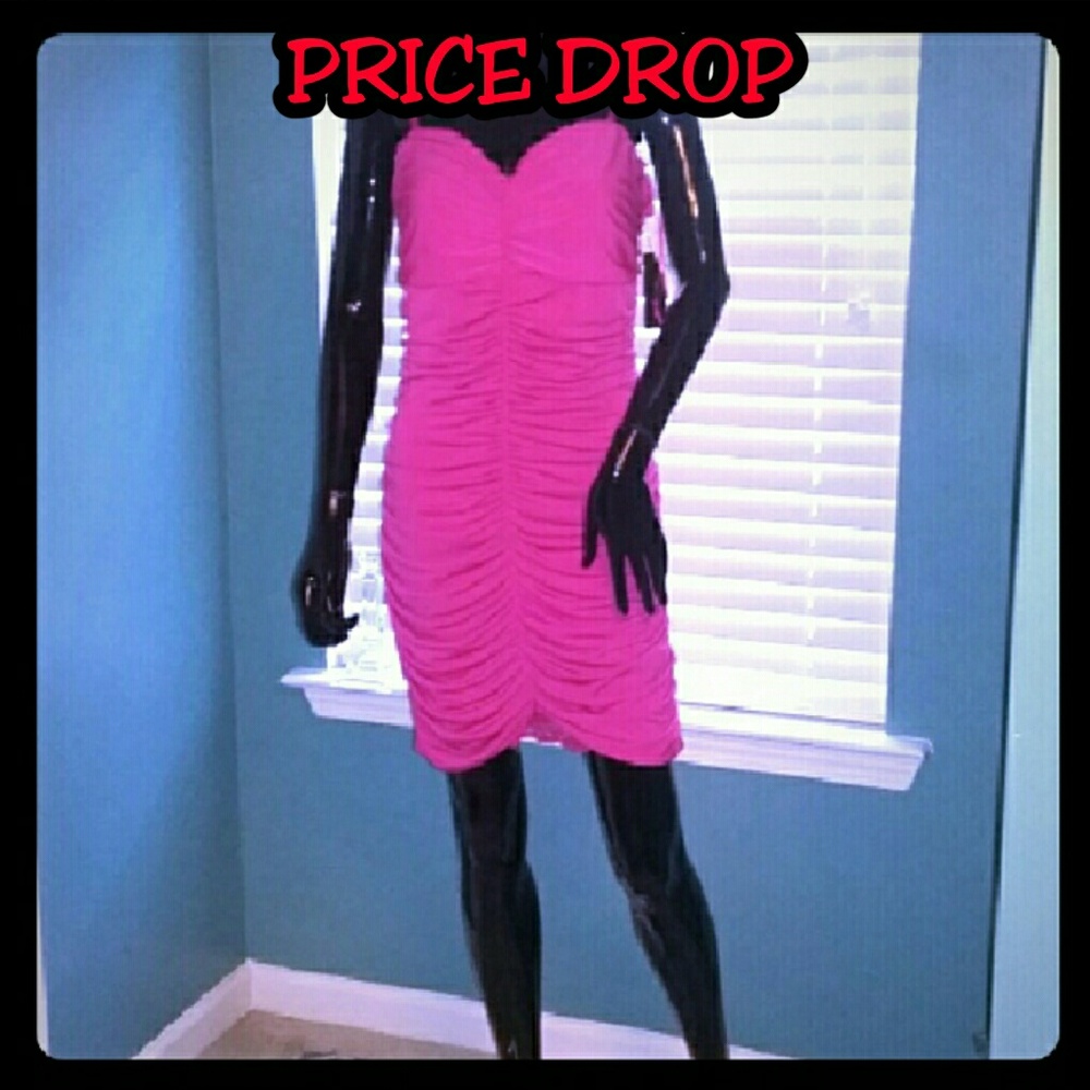 PRICE DROP- NWT GUESS Hot pink party dress Sz XL
