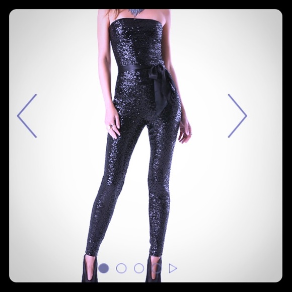 Bebe sequin jumpsuit