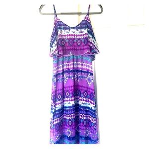 Purple & Aqua Pattern Maxi