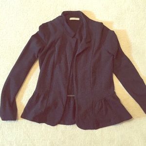 Cotton blazer with peplum detail