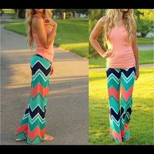 Chevron Palazzo Pants
