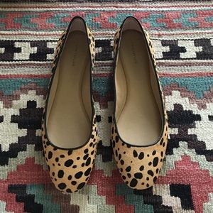 Ann Taylor calf hair flats