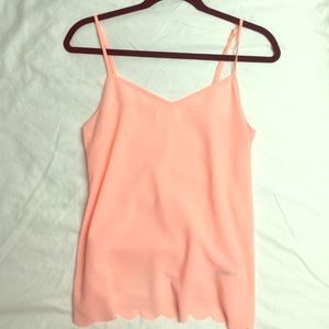 Pink scalloped cami