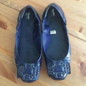 Royal Blue Jewel Embellished Flats
