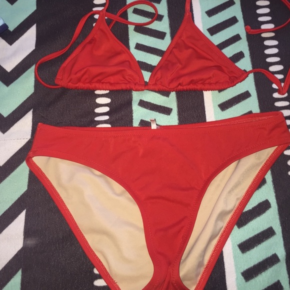 J Crew red bikini