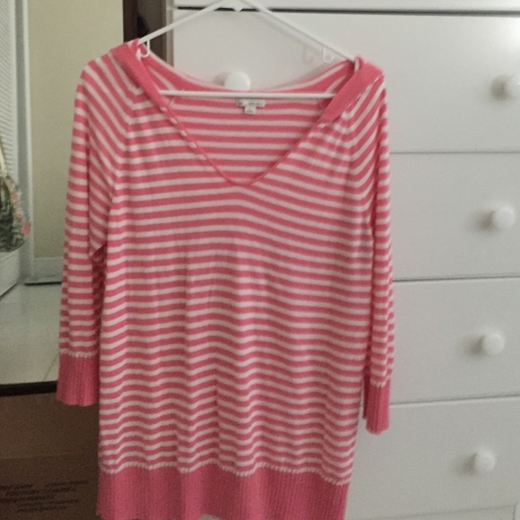 Striped knit hoodie