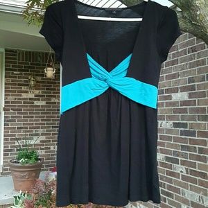 Flattering V-Neck, Short Sleeve Shirt