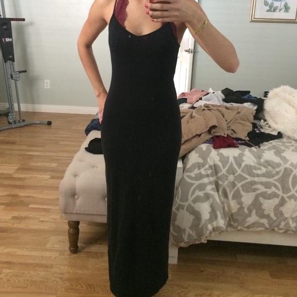 American apparel black maxi dress