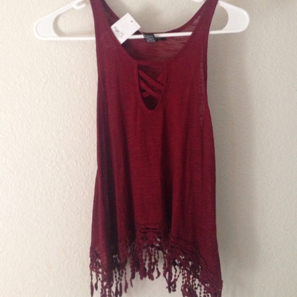 Brand new red top with cute detailing