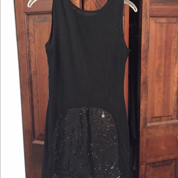 NWT Black Sleeveless Sequin Panel Bodycon Dress – Little Black Dress - Picture 4 of 4