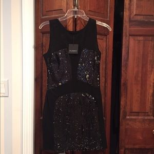 NWT Black Sleeveless Sequin Panel Bodycon Dress – Little Black Dress