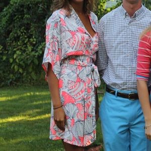 Patterned wrap dress