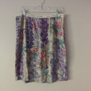 Anthropologie floral canvas pencil skirt, size 12