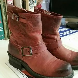 Red Frye Boots