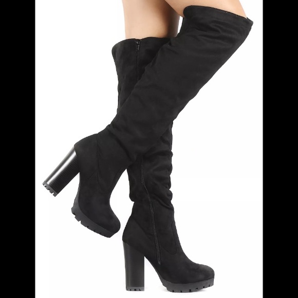 Thigh High Chunky Boots