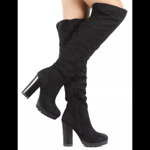 Thigh High Chunky Boots