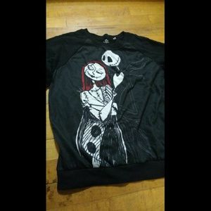 Jack and Sally Long Sleeve pullover Sweatshirt