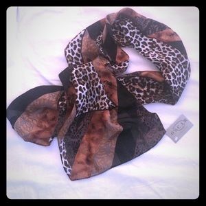 Oscar de la Renta Silk Scarf Leopard print