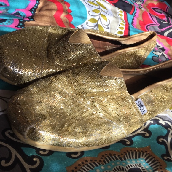 TOMS rare gold sparkle